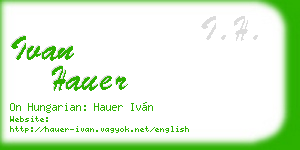 ivan hauer business card