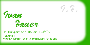 ivan hauer business card